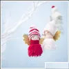 Décorations de Noël en peluche Angel Girl Pendentif de Noël Cadeaux d'arbre de Noël Ornements Elf Doll Décorations extérieures Mticolor Fashion Baub Dhrqn