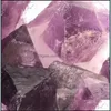 Konst och hantverk 2st Beautif Big Size Purple and Green Fluorite Octahedron Crystals Stones Healing Craft for Chakra Pendant 629 S2 DR DHFWT