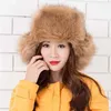 Berretti Cappelli invernali per le donne Protezione dell'orecchio Pelliccia sintetica Caldo Casual Femminile Lussuoso Flaps Russia Style Thick 019