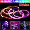 Party Decoration 10Colors 180cm USB RECHARGEABLE LED Fiber Optic Dance Whip Lighting Multicolor Flash Lighting Glow Waving Halloween Bar Partys Holiday Suppliess