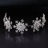 Bijoux De Cheveux De Mariage De Luxe Cristal Bande De Flocon De Neige Floral Diadèmes De Mariée Baroque Couronne Pageant Diadème Bandeau Accessoires 220831