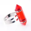 Natural Quartz Hexagonal Stone Adjustable Finger Ring For Women Jewelry Gift Fashion BX304
