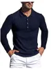 Camisa de malha pólo esportivo de golfe camisa de manga comprida camisetas de streetwear casual póoshirt jogger póos de inverno outono capuz para plus size 3xl capuz