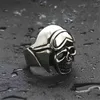 Wedding Rings Fashion Jewelry Stainless Steel Skull Ring Men Trendy Simple Punk Gift 26061