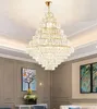 Villa hollow duplex building Pendant Lamps crystal hall spiral staircase post-modern living room hotel lobby light luxury lamp Chandelier