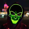 Halloween świąteczne neonowe szkieletowe maski LED oświetlić maskę maskaradę terror cosplay przerażające maski maska ​​mask