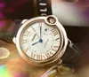 Premium Herren Roman Ballon Automatische mechanische Uhr 43 mm Echtledergürtel Saphirglas Super leuchtende Armbanduhren exquisite Geschenke