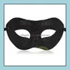 Party Masks Classic Color Christmas Party Masks Black/Gold/Sier Half Face Celebrity Mask Fashion Costume Festlig dekoration 20st/Lot DHVRR