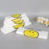 Gülümseme Alışveriş Torbası Plastik Tişörtü 100 Açık Bakkal Çantası Yeniden Kullanılabilir