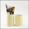 Storage Bottles Jars Make Up Brush Storage Jars Set Plastic Pillar Shape Barrel Brushes Kit Man Made Fiber Bristles Cosmetic Gadgets Dhezr