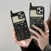Симпатичная 3D -ретро -телефонные чехлы в форме мягкой силиконовой чехлы черного телефона для iPhone 14 11 12 13 Pro Max XS 7 8 Plus Shock -Rack Back