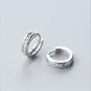 Серьги обручи стерлинговые серебряные серьги 925 Микровисый кольцо кольцо парни ювелирные ювелирные ювелирные изделия из хипстерского стиля панка S925