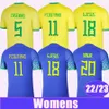 22 23 L. Paqueta Neres Women Soccer Jersey P. Coutinho Firmino G. Jesus Marcelo Pele Home Away Football Shirts Krótkie rękawie