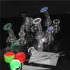 Hookahs glazen rookbanger draagbare shisha kommen mini waterpijpkom hoog borosilicaat tabakspijp crème mondstuk oliebrander mannelijk handgemaakt