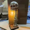 Suprimentos Outros suprimentos de festa festiva Decoração de Halloween Crânio Esqueleto Lâmpada Quarto Horror 3D Estátua Mesa Luz Ornamento Casa Assombrada Par