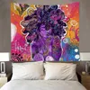 Tapestries African American Women Art Afro Queen Tapestries Hippie Wall Hanging 220831