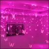 Andere huizentuin 220V 110V 3,5 m vlindergordijn Licht Kerstmis Garland LED String Fairy Lights For Hold Wedding HomeIndustry DHKTV