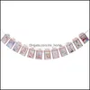 Banner Flaggen Geburtstagsfeier PO Banner Flags Baby -Pogrphanter Banner Hochzeit Hintergrund Wandarrangement Colorf Papier Kraft Papiere 6 2pc Dhgj3