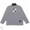 Męskie bluzy bluzy bluzy bluzy Bluzy Bluzy Bluzy Czarne białe paski na pół zip kwadratowy drukars mężczyźni pullover t220901