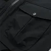 Manteaux de veste de bombardier coupe-vent pour hommes avec poche à rabat Automne Full Zip Active Outwear Baseball Coat Plus Size 5xl 6xl 7xl 8xl 9xl