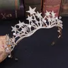 Wedding Hair Jewelry Baroque Gold Color Star Crystal Pearl Tiaras Bridal Crown for Bride Crowns Headband Accessories 220831