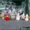 Décorations de Noël en peluche Angel Girl Pendentif de Noël Cadeaux d'arbre de Noël Ornements Elf Doll Décorations extérieures Mticolor Fashion Baub Dhrqn