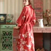 Damen-Nachtwäsche, Satin-Roben, Damen-Bademantel aus Kunstseide, Brautjungfern-Kimono-Robe, Brautkleid, Home-Dressing, Nachthemd, Homewear, Dame in Übergröße