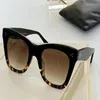 الأزياء S004 نظارة شمسية أسود بني سلحفاة التدرج المربع قطة عين العين تصميم نظارات شمسية UV Protecton مع box195a