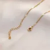 Подвесные ожерелья Wesparking Emo 18k Золотая из нержавеющей стали циркона ожерелья бабочка для женщин цепь для женщин