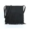 Sacs de soirée Super Vintage Givré PU Cuir Bohemian Fringe Messenger Sac à bandoulière Femmes Gland Boho Hippie Gypsy Sacs à main pour femmes