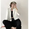 Kvinnors kostymer koreansk design 2022 Slim Formal Blazers Lady Office Work Suit Söt chic blazer femme jackor