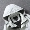 メンズフード付きジャケットコートロングスリーブストリート屋外の風の防風防止装置アウターウェア