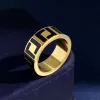 Mens Designer Ring Jewelry Titanium Steel Gold Rings Novagements for Women Love Ring Luxurys رسالة F 2209013D