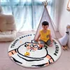Carpets Round Cartoon tapis pour salon décoratif Tiger tapis tigre non glisser les tapis enfants jouent tapis de sol peluche salon lavable