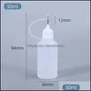 Förvaringsflaskor burkar förvaringsflaskor burkar 50 st/100 st 10 ml 30 ml plast pressbar spetsapplikator flaskan påfyllningsbar hemindustru dhtjx