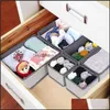 Storage Drawers 6Pcs Non-Woven Storage Box Underwear Foldable Der Sock Clothing Sorting Bra Closet Container Ders Home D Homeindustry Dhgkp