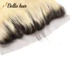 Soie droite Ombre Blonde cheveux dentelle frontale 13x4 vierge extensions de cheveux humains un donneur vierge humain cheveux brésiliens oreille à oreille fermeture # 1b/613 qualité supérieure Bella cheveux