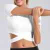 도매 알로 요가 의상 꽉 요원 셔츠 슬리브 티셔츠 체육관 피트니스 러닝 여자 스포츠 마모 요가 탑