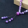 Strand clássico artesanal pulseira para mulheres homens 108 mala contas natural roxo resistido pedra nacklace moda pulseiras elásticas jóias