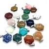 Pendentif Colliers Haute Qualité Pierre Naturelle Fleur Forme Bleu Sable Agate Cristal Convient Pour La Fabrication De Bijoux DIY Et Boucles D'oreilles