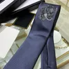 Tiger Tie Designer Men Twill Ties 비즈니스 캐주얼 실크 넥타이 고품질 패션 착용 액세서리와 상자