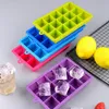 15 Grid 24 Grids Ice Cube Maker Mould DIY Silicone Popsicle Mold With Lid Cake Jelly Pudding Moulds Kitchen Bar Ice Cubes Molds BH7516 TYJ