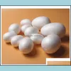 Dekoracje świąteczne 15pcs/10 cm-5 cm modelowanie polistyren styropian pianka jajka kulki białe kule rzemieślnicze na DIY Party Decorati DH6LV