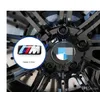 Auto Sticker Sport Wheel Badge 3D Emblem Sticker Decals Logo för BMW M Series M1 M3 M5 M6 X1 X3 X5 X6 E34 E36 E6 CAR STYLING STLICERS