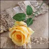 装飾的な花の花輪シングルローズ人工花結婚式の飾りブーケリアルタッチフラワー家具パーティー装飾dhvet