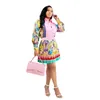 Women Dress Two Piece Set Shirt & Pleated Mini Skirt Casual Fashion Summer Womens Outfit Dresses Sets