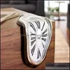 Wandklokken wandklokken Creatieve smelttijd Warp Clock Roman Nummer Boek plank bureau decoratief geschenk hangen kunst ontwerpstijl distor dhiqi