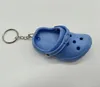 50pcs Cute Key Chain 3D EVA Beach Hole Little Croc Shoe Keychain Girl Gift Bag Accessories Decoration Keyring Floating Charm DIY