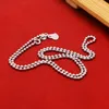 Chains Fine Jewelry 100% 925 Sterling Silver Necklace For Woman Men Round Bead Chain Simple Pendant 2MM Long 18 To 24 Inches