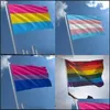 Banner Bandiere 90X150 Cm Bandiera Bisessuale Lesbiche Gay Pride Poliestere Bandiere Arcobaleno Festival Decorazioni Banner Feste 4 8Qt B2 Drop Delive Dhgzl